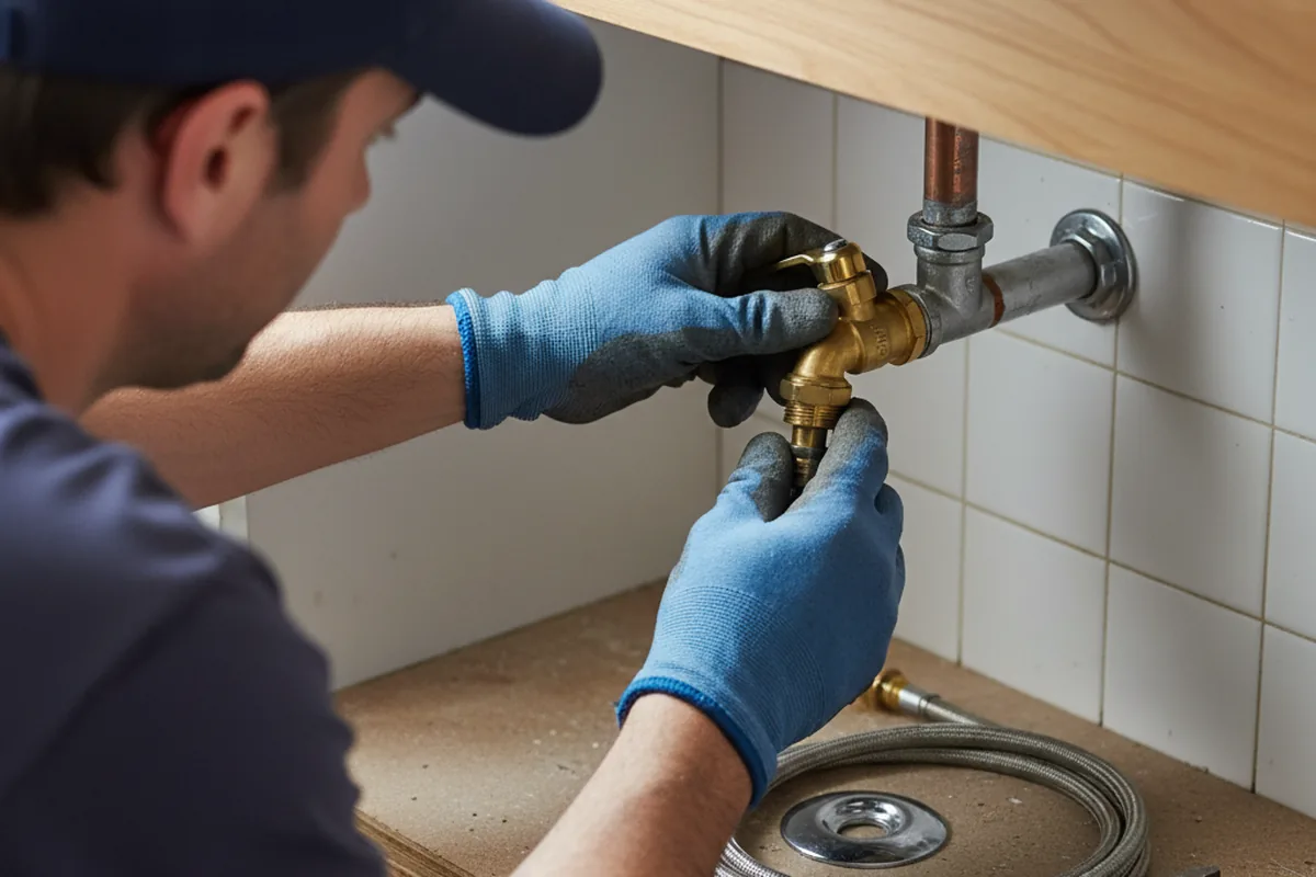 Shutoff valve and fitting work during Faucet and Fixture Repair in Donalsonville